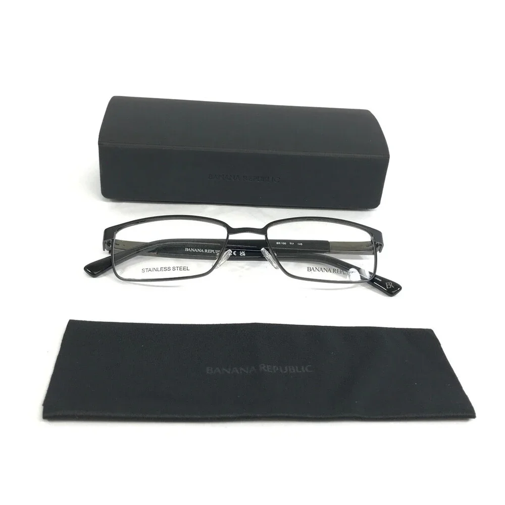 Banana Republic Eyeglasses Frames BR100 TI7 Ruthenium Matte Black 54-18-145